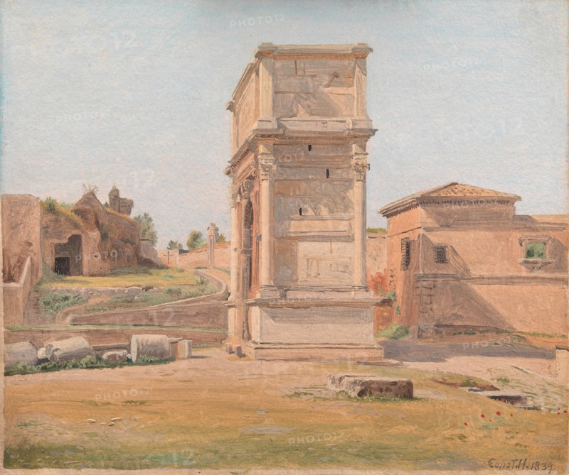 The Arch of Titus in Rome, 1839. Creator: Constantin Hansen.