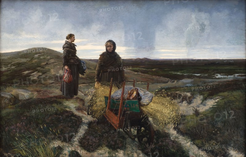 Women on the Moor, 1881. Creator: Hans Nikolaj Hansen.