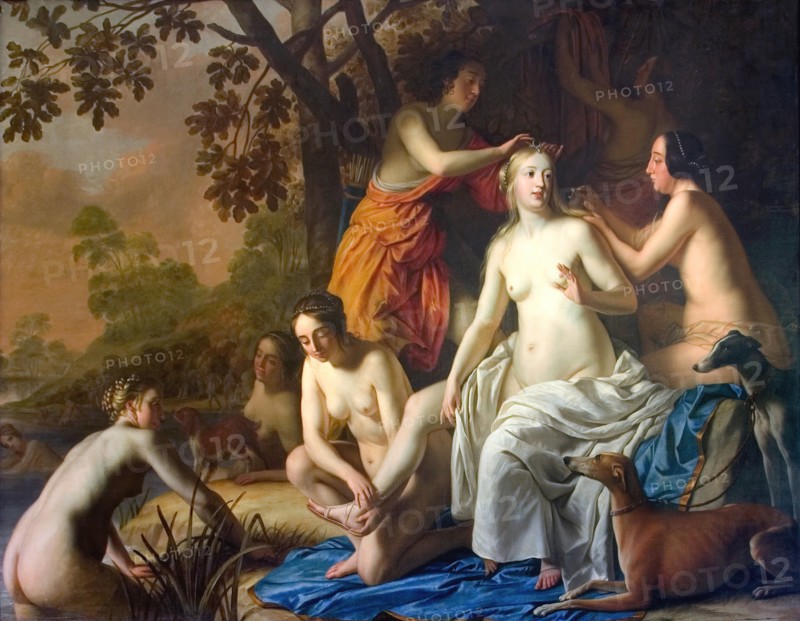 Diana with her Nymphs, 1650. Creator: Gerrit van Honthorst.