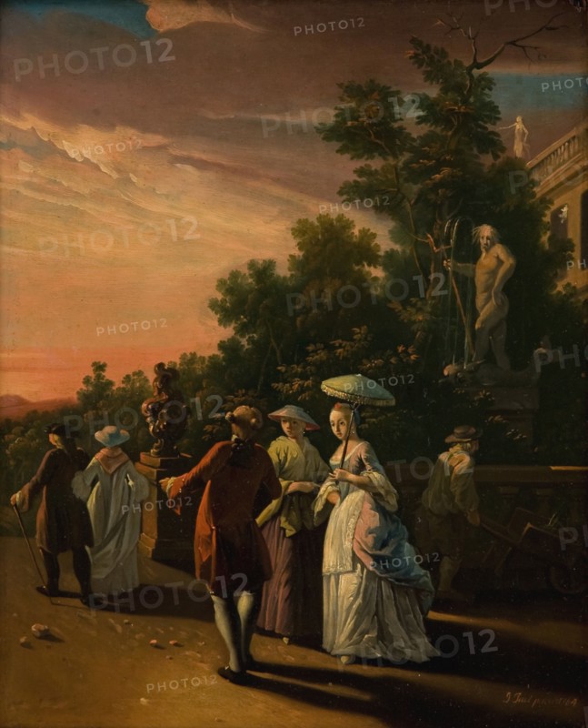 Promenading in a Park, 1764. Creator: Jens Juel.