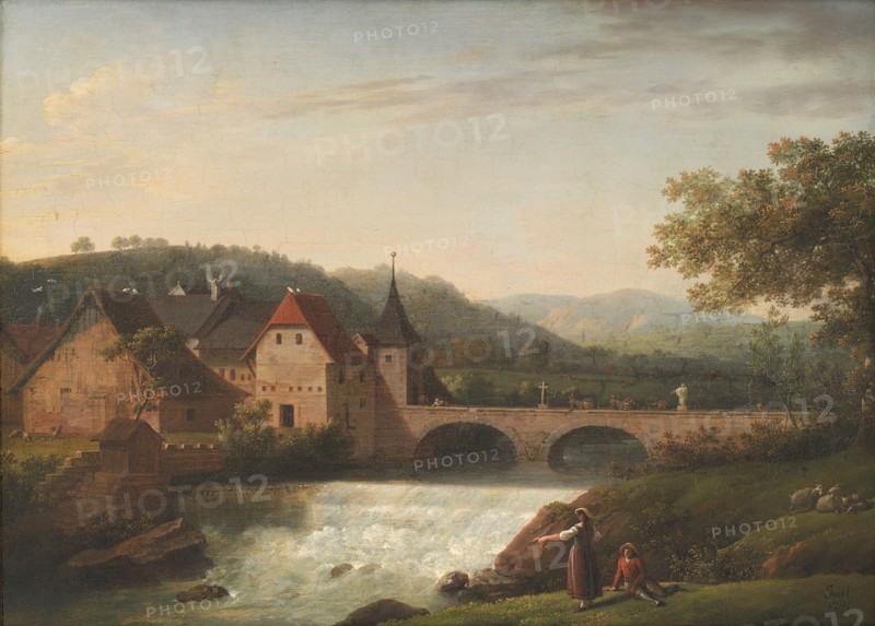 The Bridge and the Waterfall at Dornach, Switzerland, 1791. Creator: Jens Juel.