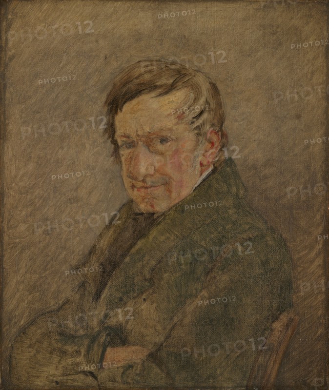 Portrait of the Animal Painter C.D. Gebauer, 1829. Creator: Christen Købke.