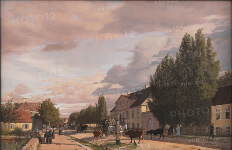 View of a Street in osterbro outside Copenhagen - Morning Light, 1836. Creator: Christen Købke.