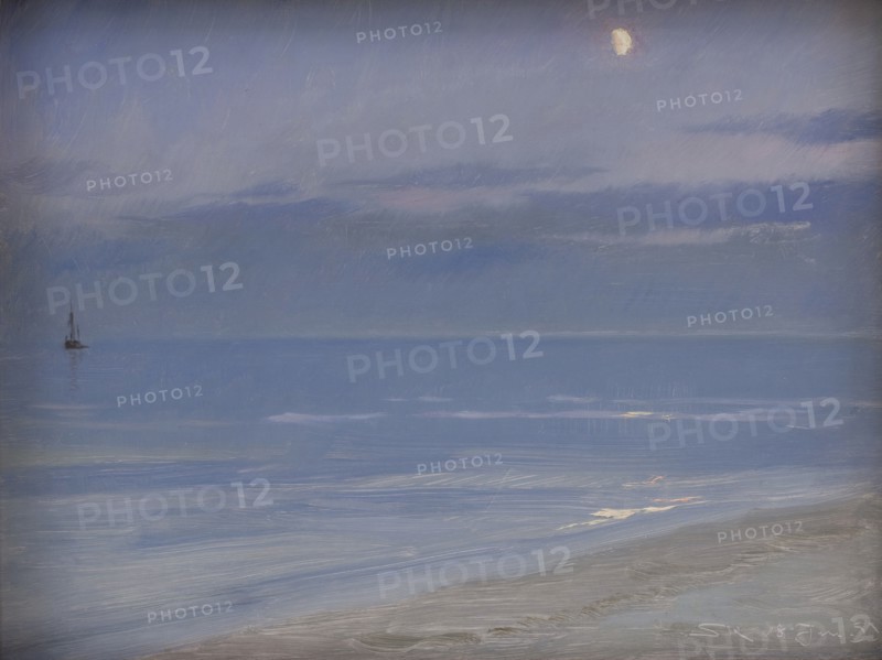 Skagen Beach in Moonlight, 1899. Creator: Peder Severin Kroyer.