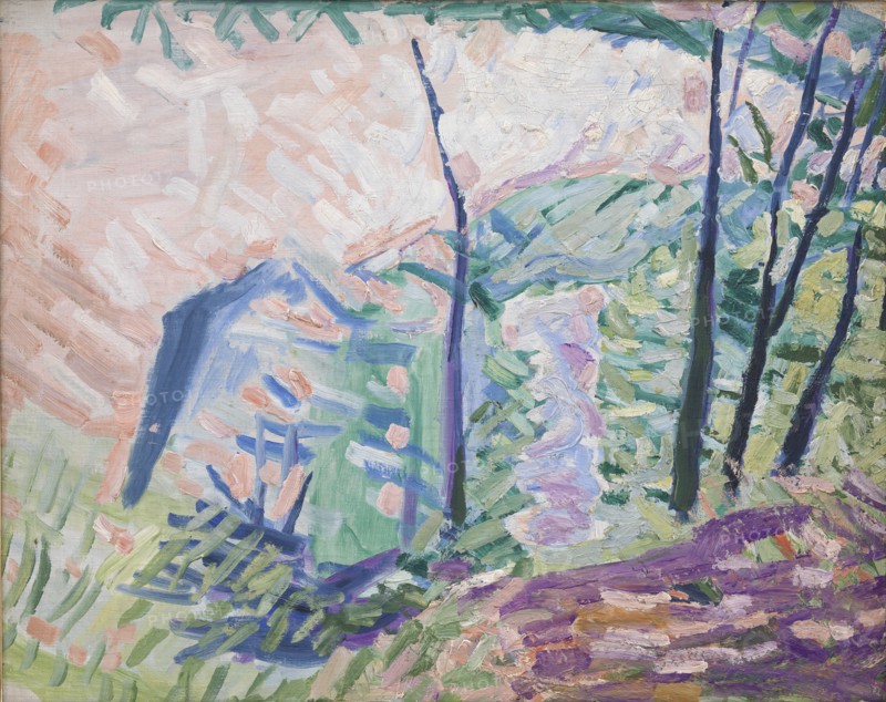 Forest near Bagsværd Lake, 1941. Creator: Niels Larsen Stevns.