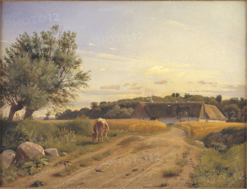 A Croft at Lodskov near Vognserup Manor, Zealand, 1847. Creator: Johan Thomas Lundbye.