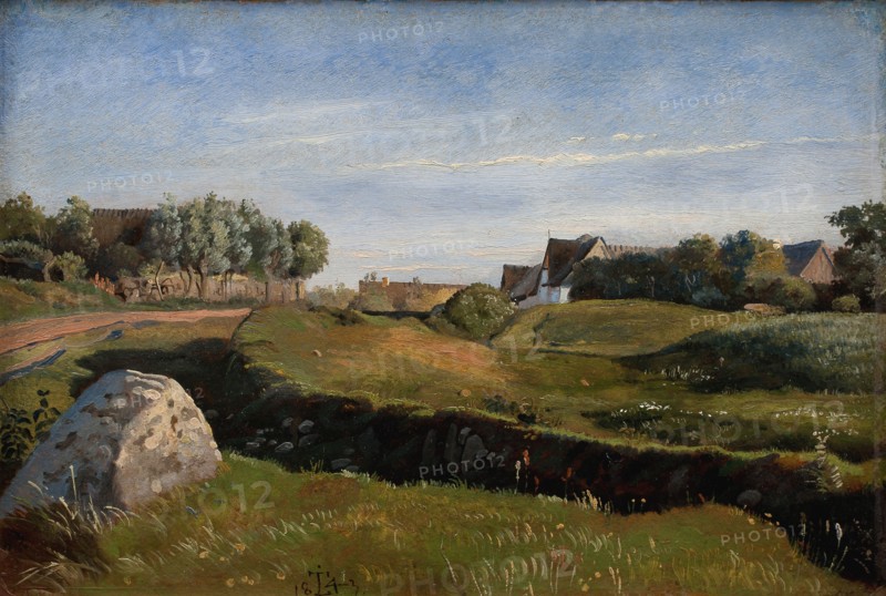Landscape near Vejby seen from the North. Afternoon Light;Landscape near Vejby, 1843. Creator: Johan Thomas Lundbye.