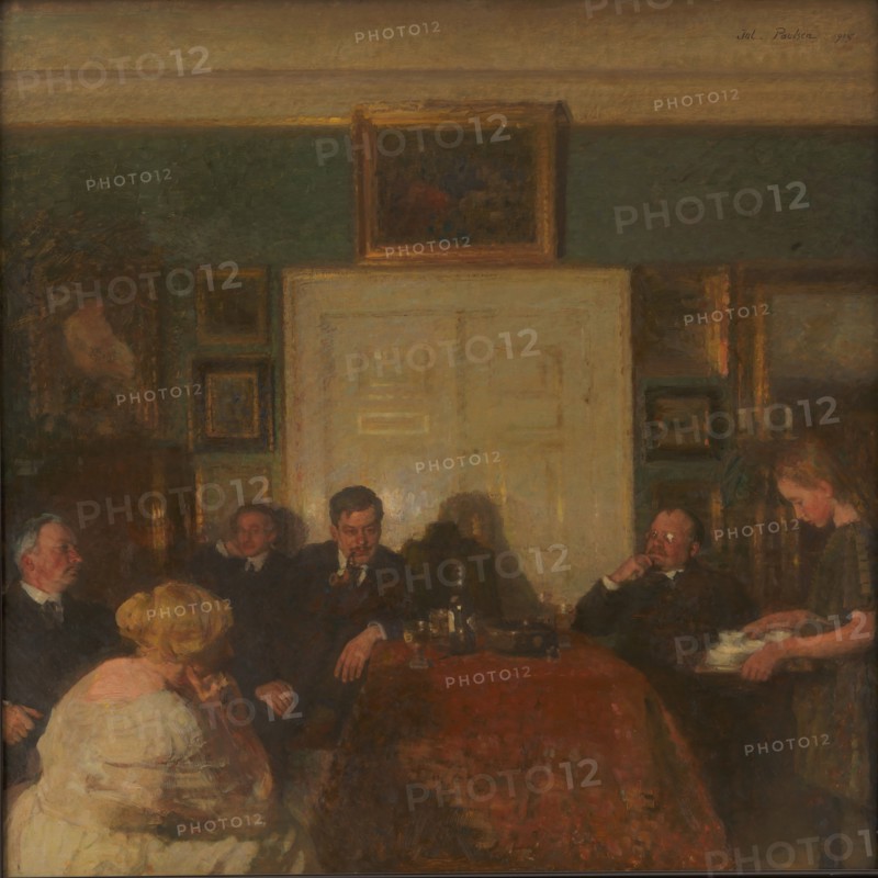 A Party in the Artist's Home, 1915. Creator: Julius Paulsen.