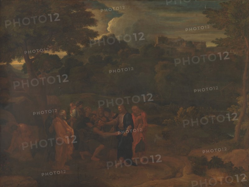 The Healing of the Two Blind Men at Jericho, 1600-1699. Creator: Nicolas Poussin.