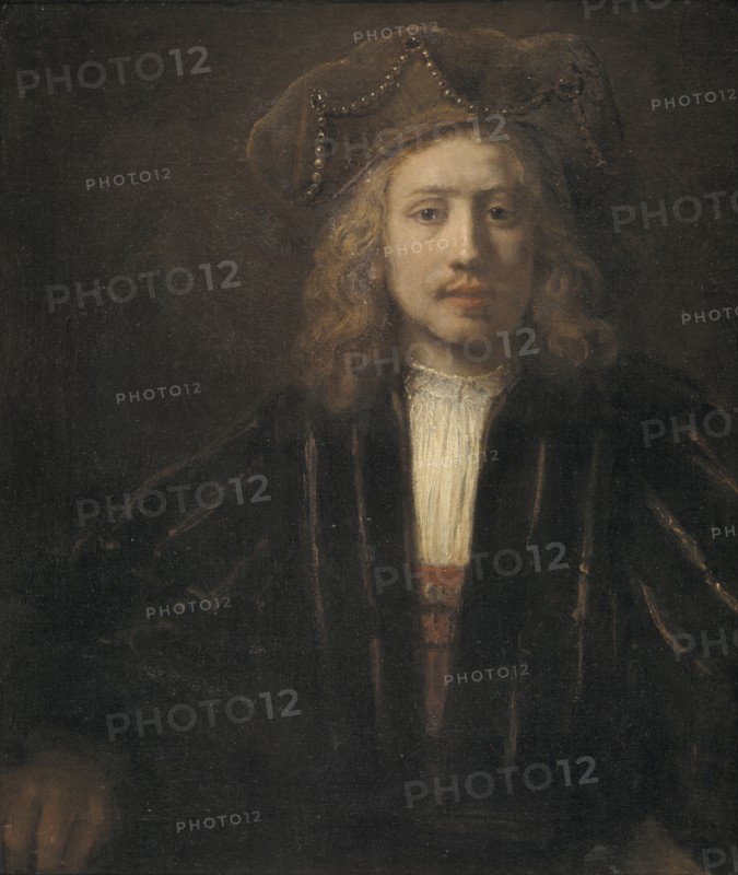 Young Man in a Pearl-trimmed Cap, 1650-1659. Creator: Workshop of Rembrandt.