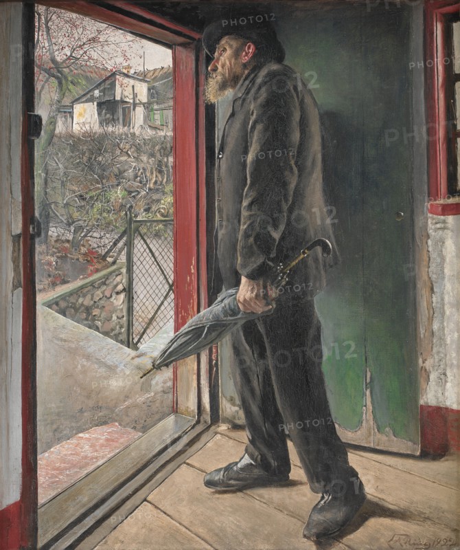 Has it Stopped Raining?;Looking Out for the Weather, 1922. Creator: Laurits Andersen Ring.
