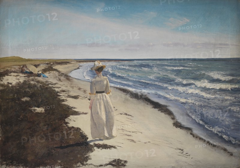 Lady at Karrebæksminde Beach, Zealand, 1898. Creator: Laurits Andersen Ring.