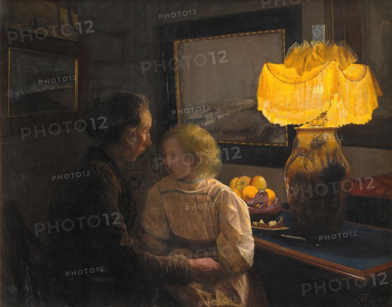The Artist's Wife and Daughter, 1901. Creator: Laurits Andersen Ring.