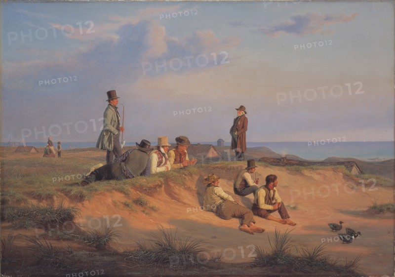 Men of Skagen on a summer evening in good weather, 1848. Creator: Martinus Rorbye.