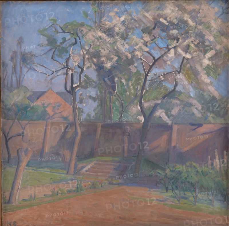 Forår i haven, 1934. Creator: Karl Schou.