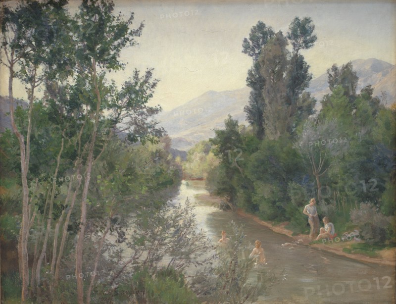 Autumn day by the Lirifloden, 1884. Creator: Joakim Skovgaard.