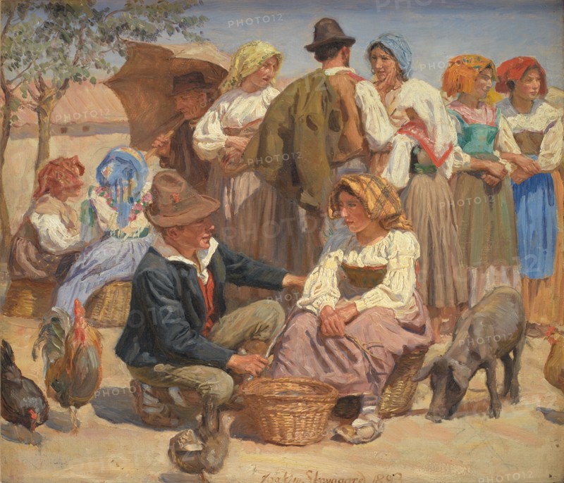 Market in Sora, 1893. Creator: Joakim Skovgaard.