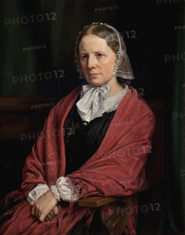 Amalie Elisabeth Freund, nee von Würden. The sculptor H. E. Freund's wife, 1860. Creator: Peter Christian Thamsen Skovgaard.