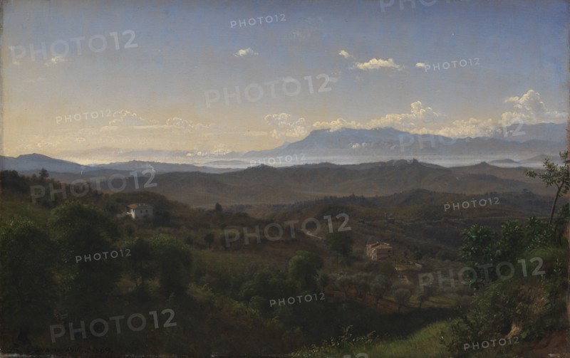 View of the Sacco Valley southeast of Olevano. The Volsci Montains can be Seen in the Background, 18 Creator: Peter Christian Thamsen Skovgaard.