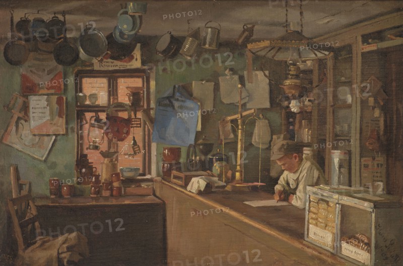 A Country Grocer, 1909. Creator: Hans Smidth.