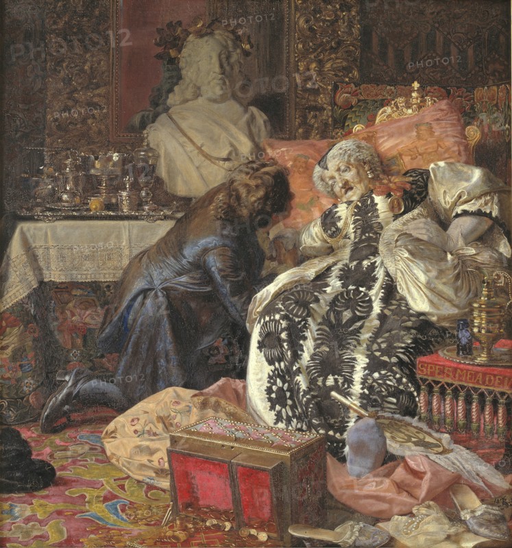 The Death of Queen Sophie Amalie, 1882. Creator: Kristian Zahrtmann.
