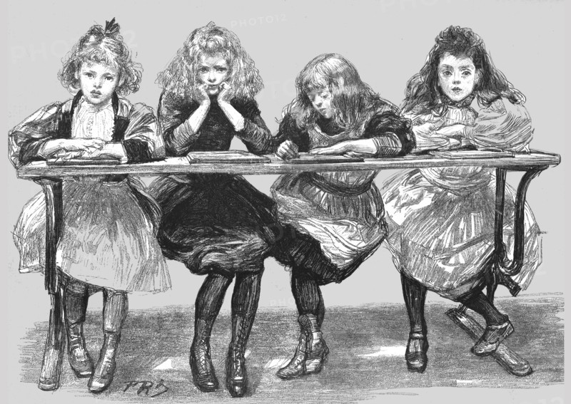 ''Free Education--A Difficult Problem, drawn from life', 1891. Creator: Unknown.