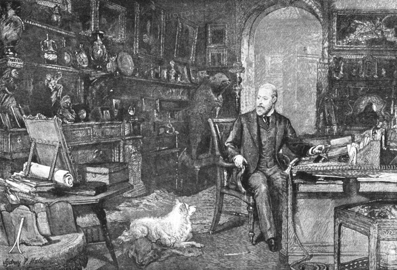 ''H.R.H. The Prince of Wales in his Study at Marlborough House', 1891. Creator: Unknown.