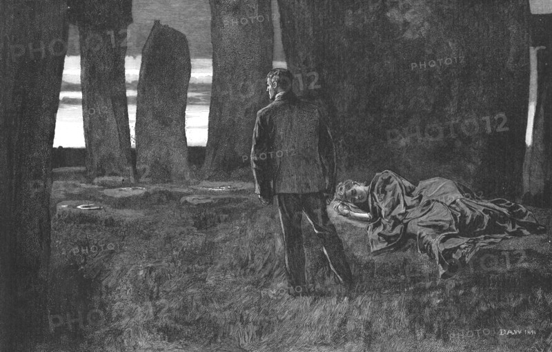 Scene from "Tess of the D'Urbervilles", by Thomas Hardy, 1891. Creator: Hubert von Herkomer.