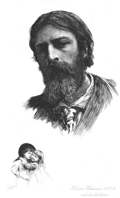 'Hubert Herkomer, Esq., A.R.A. and his Children, after himself'., 1879, c1880-83. Creator: Hubert von Herkomer.