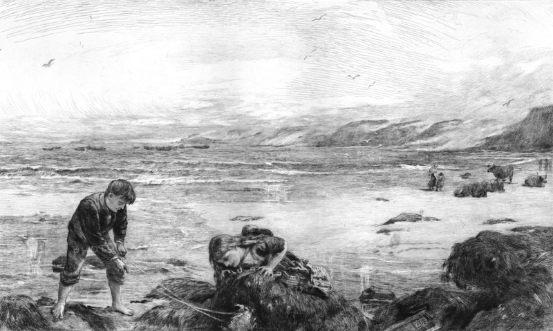 'The Nearest Way to School', after James Clarke Hook, R.A.', c1880-83. Creator: Otto Theodor Leyde.