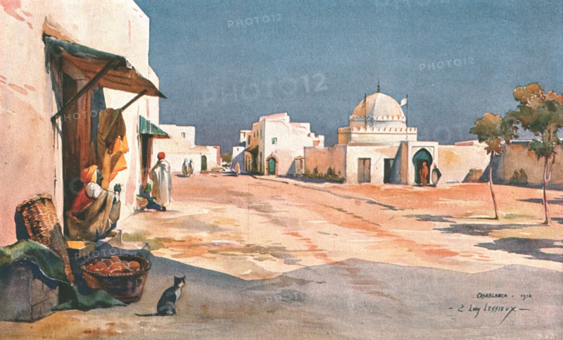 ''Casablanca. Place de la mosquee; Afrique du nord', 1912. Creator: Unknown.