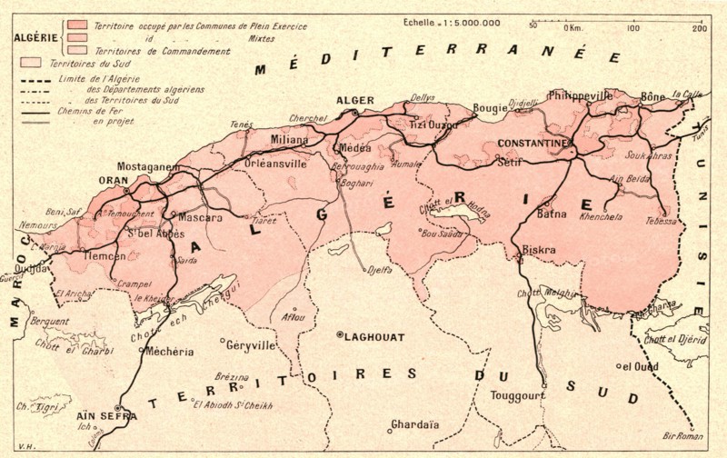''Carte administrative de l'Algerie; Afrique du nord', 1914. Creator: Unknown.