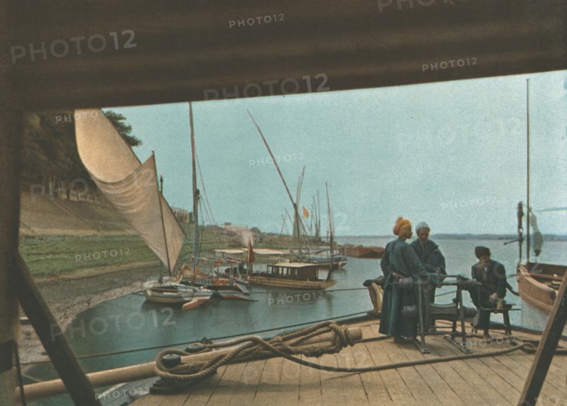 ''Les berges du Nil a Ouadi-Halfa; Le Nord-Est Africain', 1914. Creator: Jules Gervais-Courtellemont.