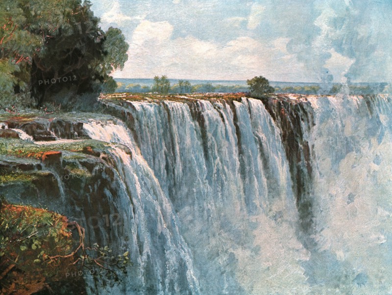 ''Vue des chutes Victoria (Zambeze); Afrique Australe', 1914. Creator: Unknown.
