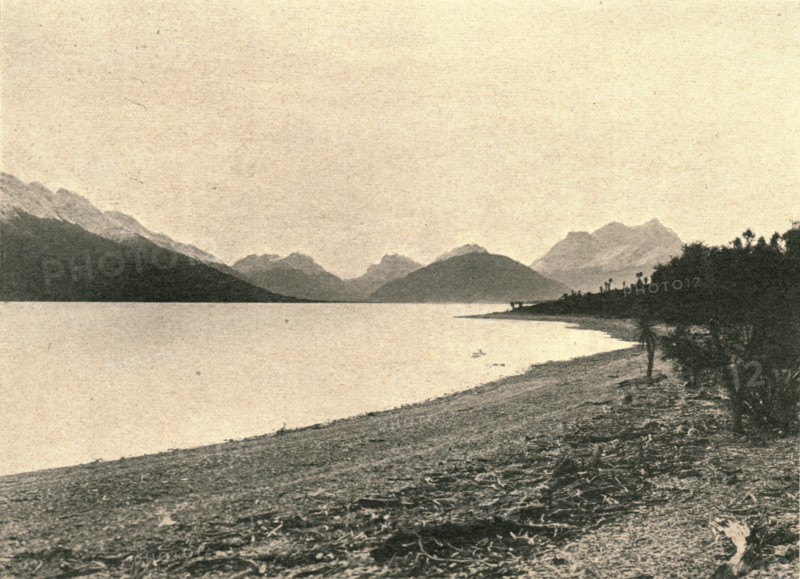 ''Le lac Wakatipou; Les Terres Du Pacifique', 1914. Creator: Unknown.