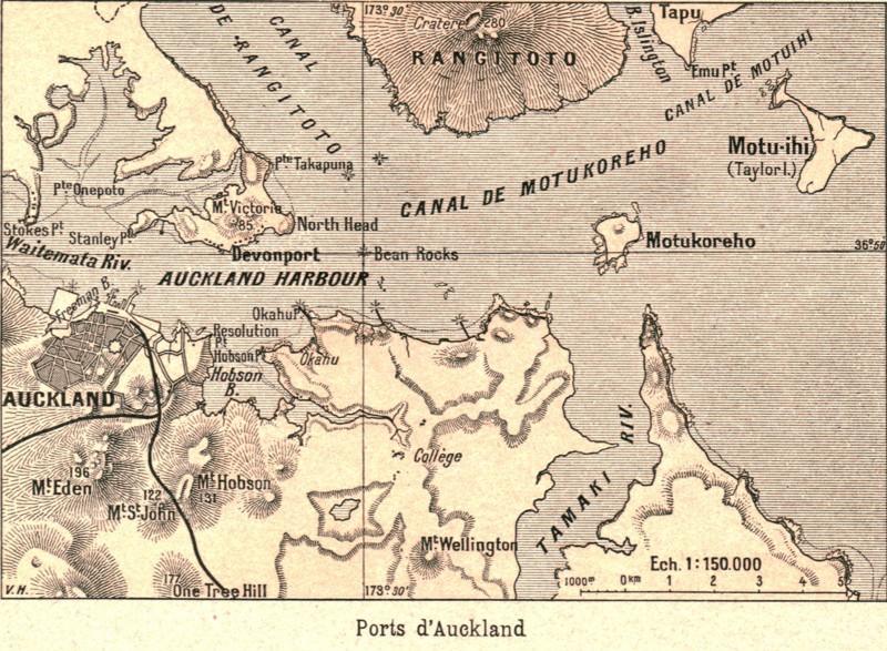 ''Ports d'Auckland; Les Terres Du Pacifique', 1914. Creator: Unknown.