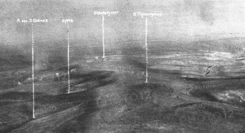 'Thiaumont; Deux aspects du champ de bataille de Thiaumont', 1916. Creator: Unknown.