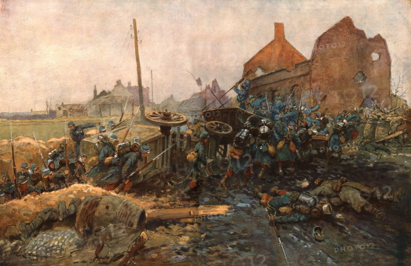 ''L'Assaut de Vermelles', 1914. Creator: Georges Bertin Scott.