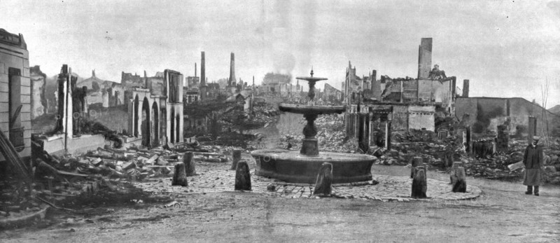 'Nos regions Devastees; Les ruines de Sermaize-les Bains', 1914. Creator: Unknown.