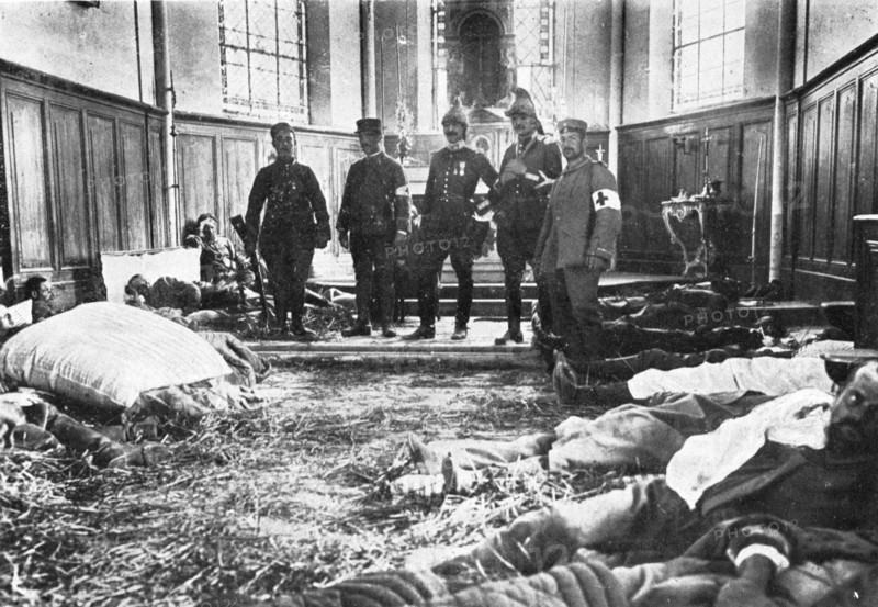 ''Scenes de Guerre; L'ennemi abandonne aussi des ambulances', 1914. Creator: Unknown.