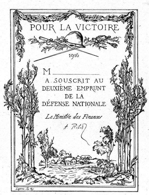 'Les affiches illustrees du deuxieme emprunt; Le certificat que recevront les souscripteurs', 1916. Creator: Unknown.