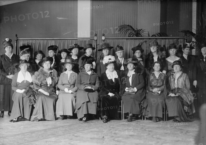 National League For Women's Service - Seated: Mrs. Ira Kip, East Orange, Nj; Mrs. Edward..., 1917. Creator: Harris & Ewing.
