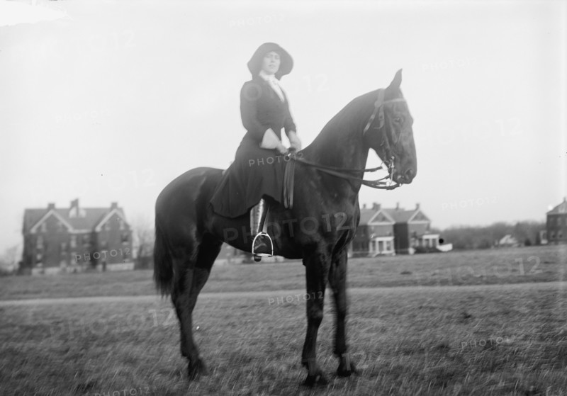 Woman Suffrage. Mrs. Burleson, Grand Marshall, 1913. Creator: Harris & Ewing.