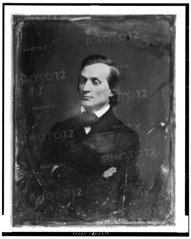 Solon Borland, half-length portrait, facing three-quarters left, between 1844 and 1860. Creator: Mathew Brady.