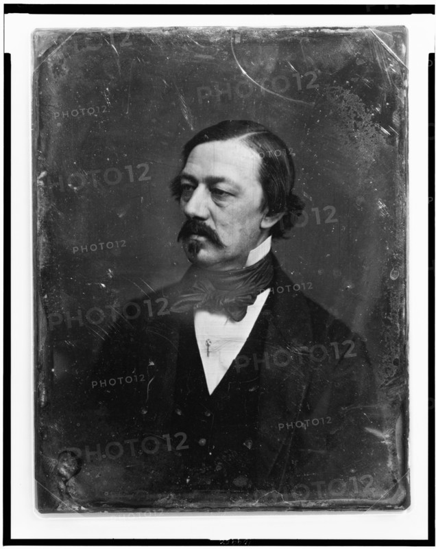 Henry William Herbert, head-and-shoulders portrait, three-quarters to left..., between 1844 and 1860 Creator: Mathew Brady.