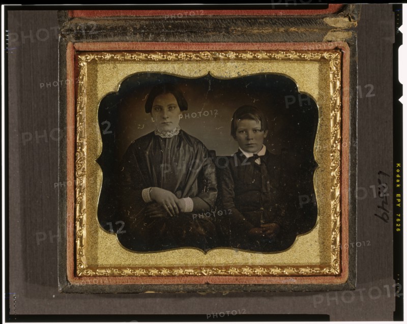 Unidentified girl and boy, between 1850 and 1860. Creator: Francis Grice.