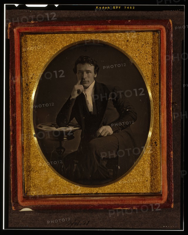 John Jabez Edwin Mayall, self portrait three-quarters length..., ca. 1844. Creator: John Jabez Edwin Mayall.