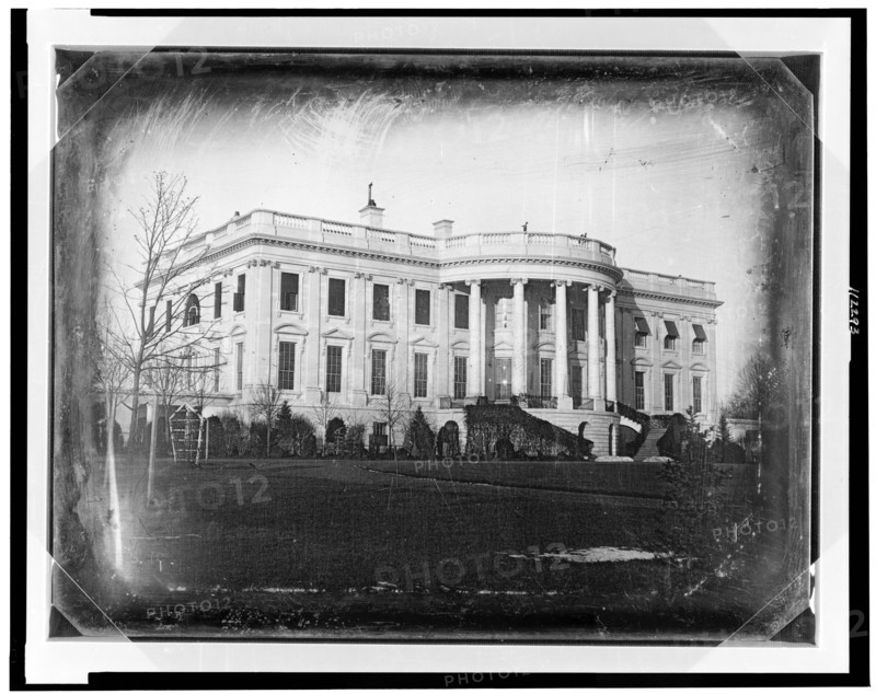 President's house (i.e. White House), Washington, D.C., ca. 1846. Creator: John Plumbe.