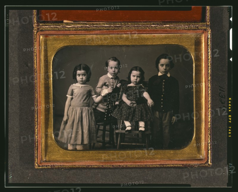 Lizzie, John, Annie, and Mitchell McAllister, Dec. 5., 1851. Creator: Marcus Aurelius Root.