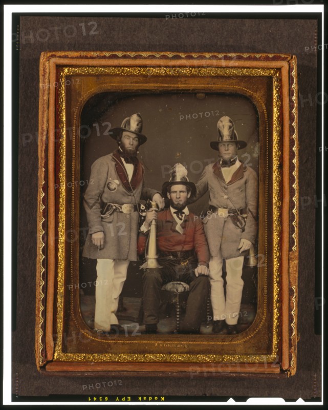 Foremen, Phoenix Fire Company and Mechanic Fire Company, Charleston, South Carolina, ca. 1855. Creator: Tyler & Co..